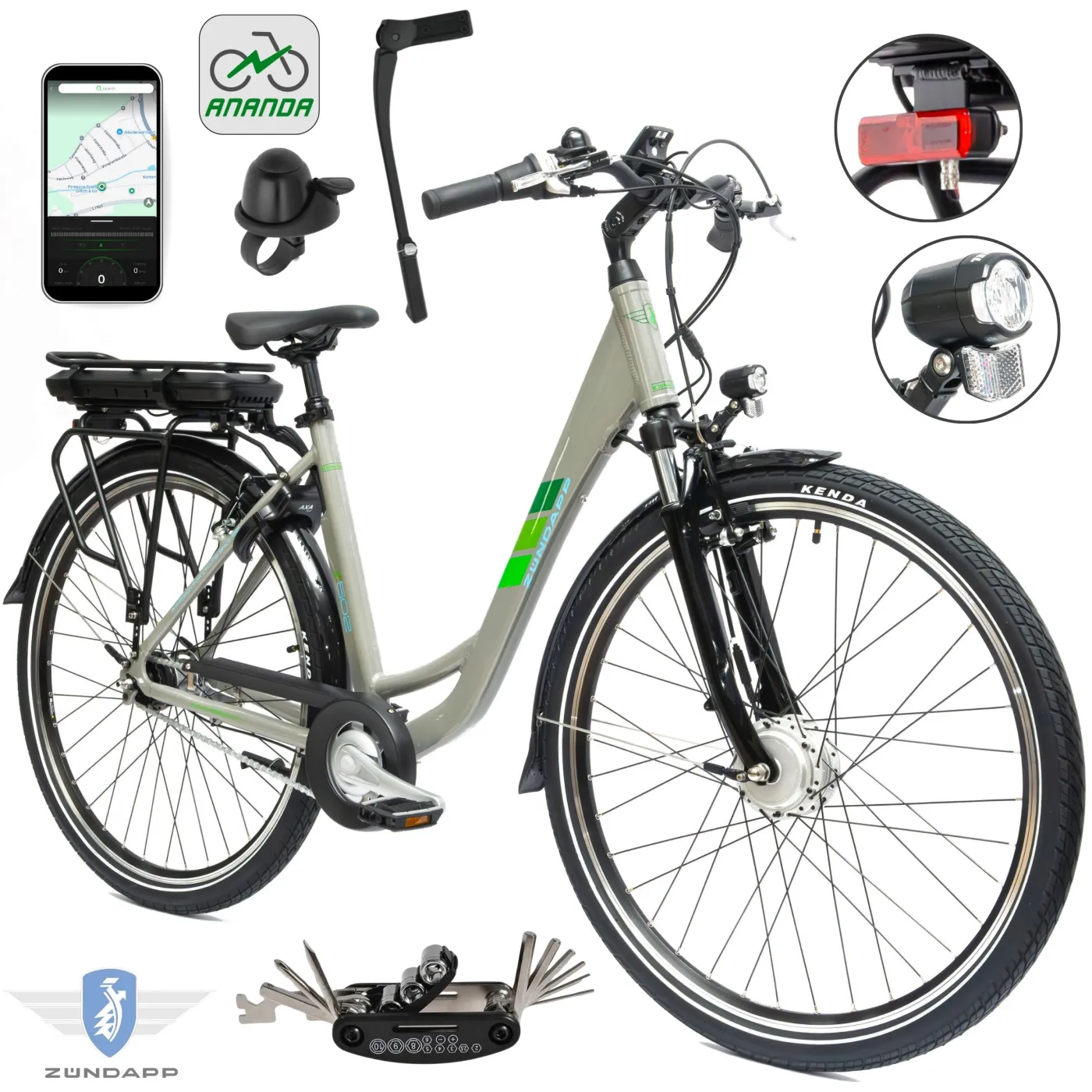 Rower Elektryczny Damski Miejski 28" SHIMANO Alu 250 W LCD Aplikacja 2025