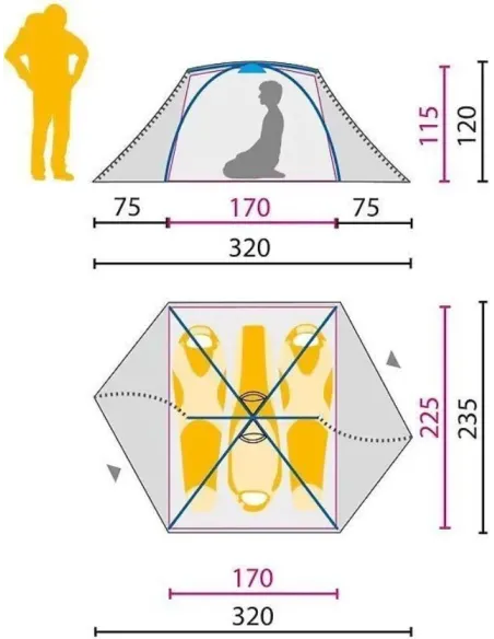 Namiot Jack Wolfskin Skyrocket III Dome 3-osobowy