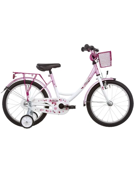Rowerek Dziewczęcy 18 Koła Boczne Koszyk Dziecięcy - 1