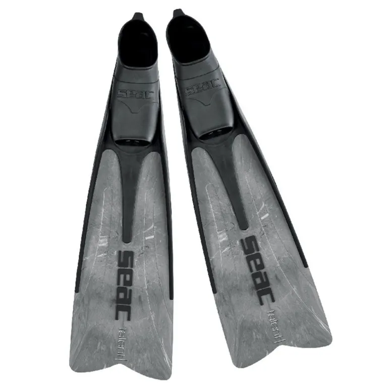 Krótkie Płetwy Pływackie Do Nurkowania z Efektem Kamuflażu Technopolimerowe