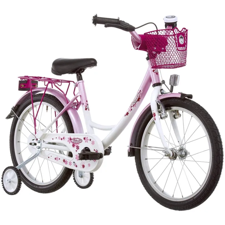 Rowerek Dziewczęcy 18 Koła Boczne Koszyk Dziecięcy - 8