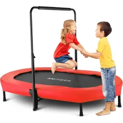 Trampolina Podwójna ANCHEER z Uchwytem 2-osobowa Składana dla Dzieci 100kg