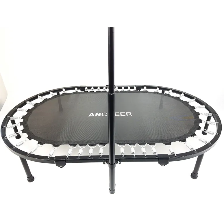 Trampolina Podwójna ANCHEER z Uchwytem 2-osobowa Składana dla Dzieci 100kg