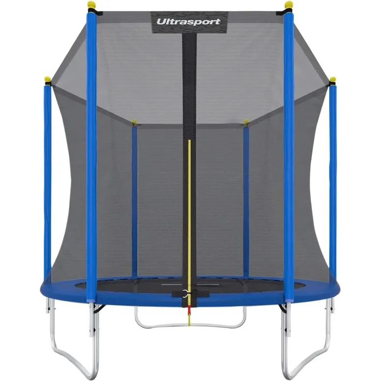 Trampolina Ogrodowa z Siatką Ultrasport Uni-Jump 244cm do 120kg 42 Sprężyny