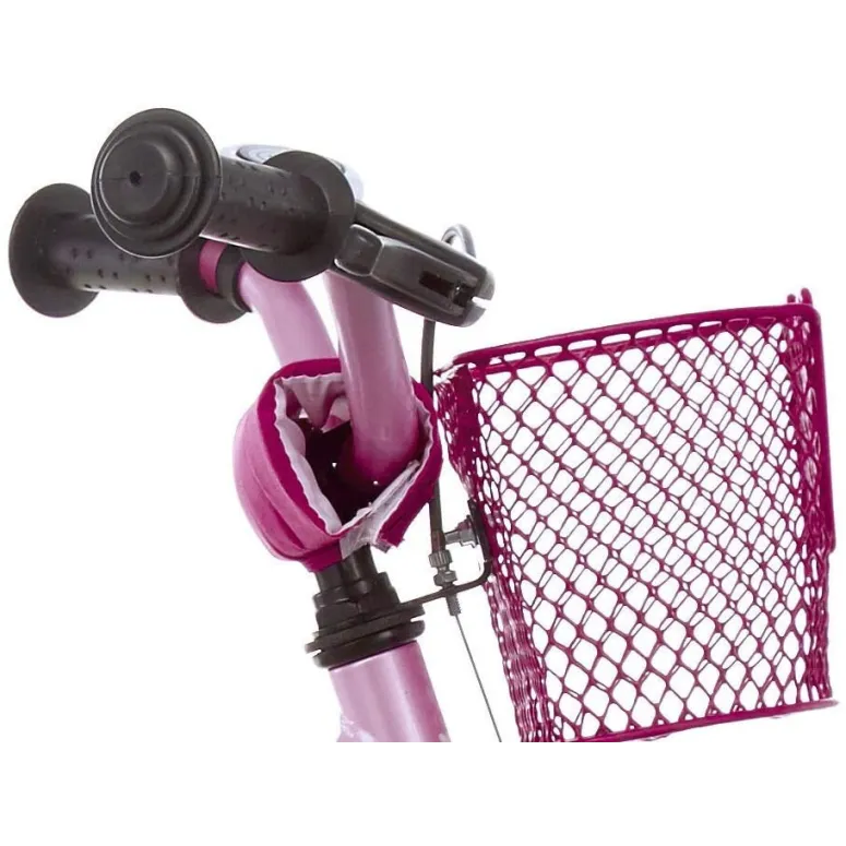 Rowerek Dziewczęcy 18 Koła Boczne Koszyk Dziecięcy - 3