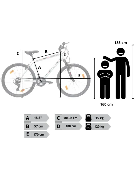 Rower Męski Górski 26" SHIMANO MTB Dzwonek Amortyzacja Lekki Góral Stal