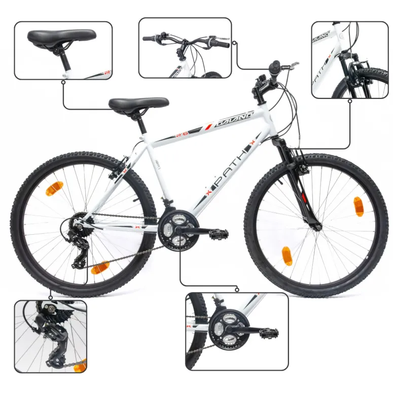 Rower Męski Górski 26" SHIMANO MTB Dzwonek Amortyzacja Lekki Góral Stal