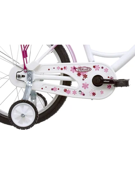 Rowerek Dziewczęcy 18 Koła Boczne Koszyk Dziecięcy - 5