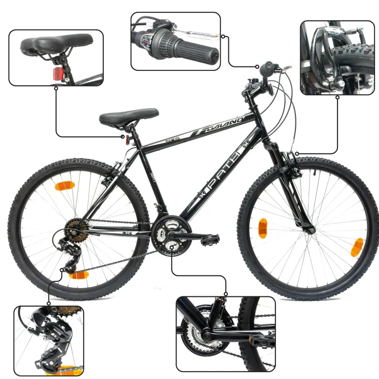 Rower Górski Uniwersalny 26 Młodzieżowy MTB Revo 21 Biegów Dzwonek Góral