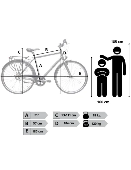 Rower Męski Miejski 28" SHIMANO Nexus Oświetlenie Bagażnik Stopka Błotniki
