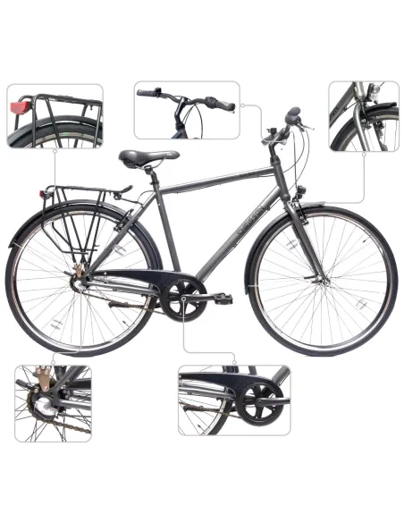 Rower Męski Miejski 28" SHIMANO Nexus Oświetlenie Bagażnik Stopka Błotniki