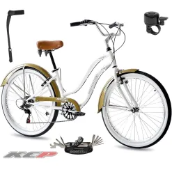 Rower Damski Miejski Koła 26" Odblaski Dzwonek SHIMANO Błotniki Stopka