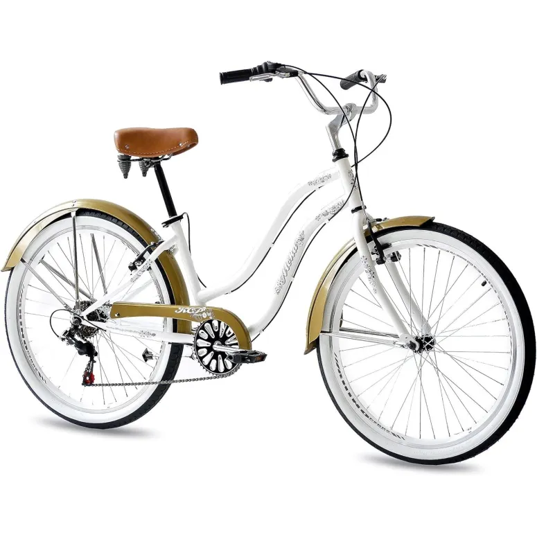 Rower Miejski Damski 26 Beach Cruiser Odblaski Dzwonek Stopka Retro Revo