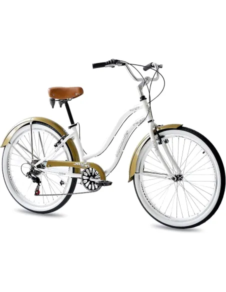 Rower Miejski Damski 26 Beach Cruiser Odblaski Dzwonek Stopka Retro Revo