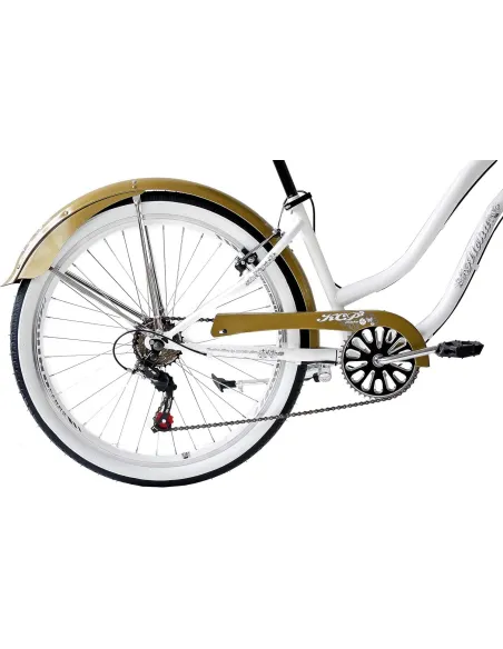 Rower Miejski Damski 26 Beach Cruiser Odblaski Dzwonek Stopka Retro Revo