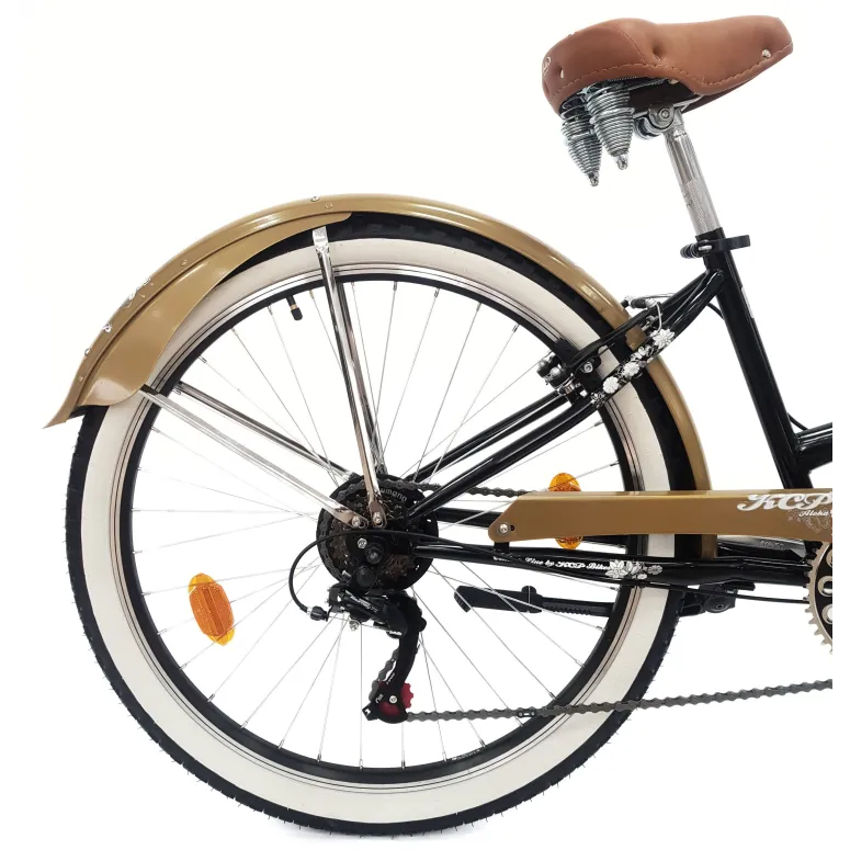 Rower Miejski Damski 26 Beach Cruiser Odblaski Dzwonek Retro Revo Stopka