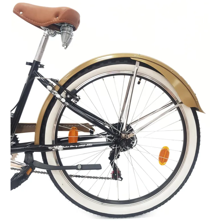 Rower Miejski Damski 26 Beach Cruiser Odblaski Dzwonek Retro Revo Stopka