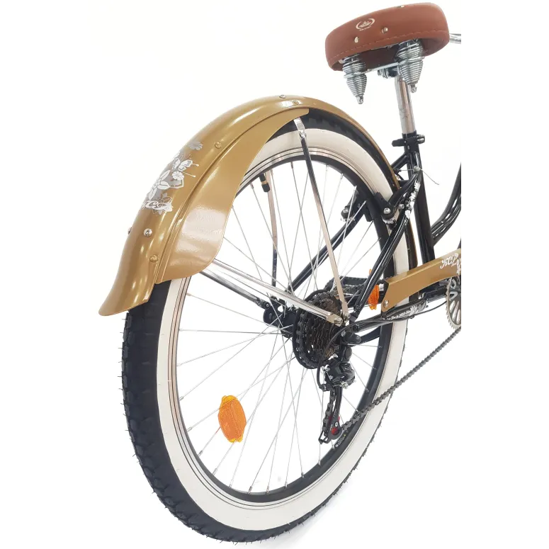 Rower Miejski Damski 26 Beach Cruiser Odblaski Dzwonek Retro Revo Stopka