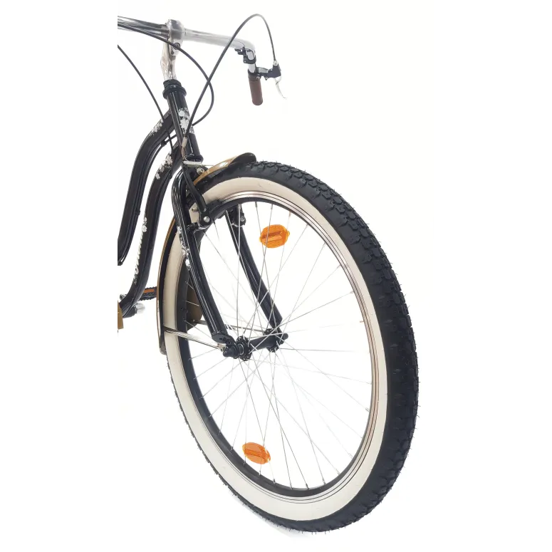 Rower Miejski Damski 26 Beach Cruiser Odblaski Dzwonek Retro Revo Stopka