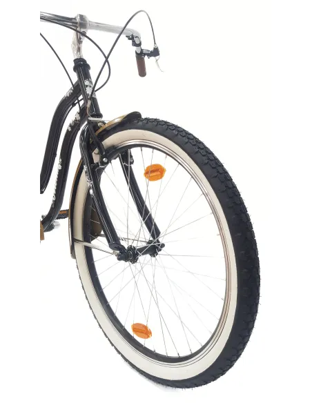 Rower Miejski Damski 26 Beach Cruiser Odblaski Dzwonek Retro Revo Stopka