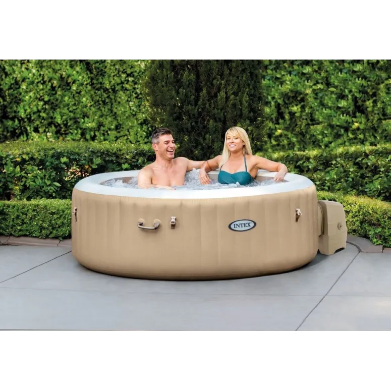 Basen Dmuchany Z Hydromasażem Intex Pure Spa Zestaw 120 Dysz 4 Osoby 196 cm