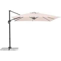 Parasol Ogrodowy Taras Megashopitalia 3x3 Duży Składany Z Wysięgnikiem Beż