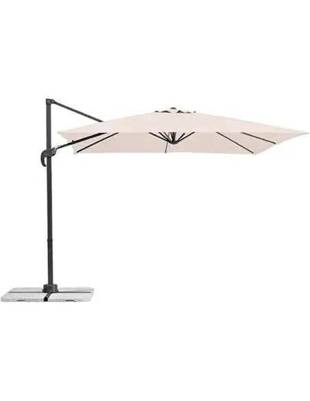 Parasol Ogrodowy Taras Megashopitalia 3x3 Duży Składany Z Wysięgnikiem Beż