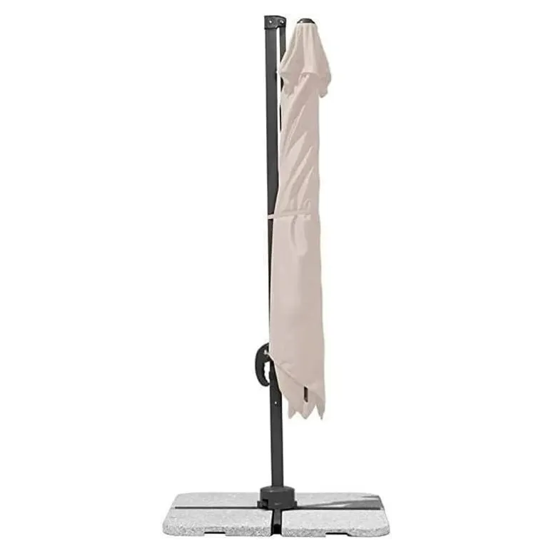 Parasol Ogrodowy Taras Megashopitalia 3x3 Duży Składany Z Wysięgnikiem Beż