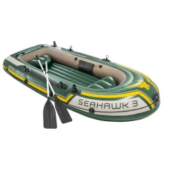 Ponton Trzyosobowy Intex Seahawk 3 295x137x43 cm Wiosła Pompka 3 Komory PVC