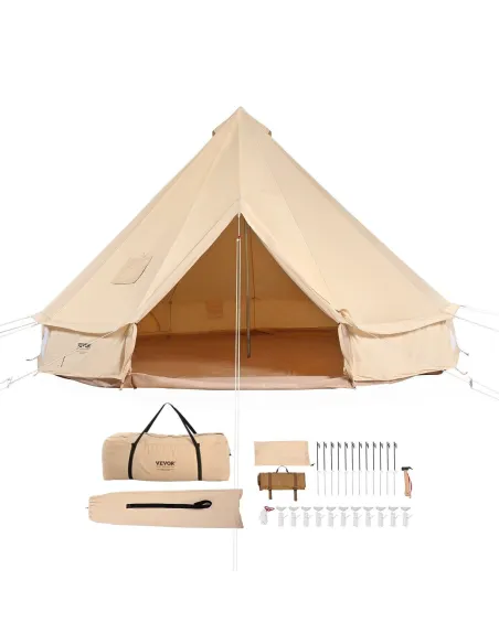 Namiot Turystyczny VEVOR 4x2,5 m 6 Osobowy Rodzinny Jurta Mongolska Pawilon