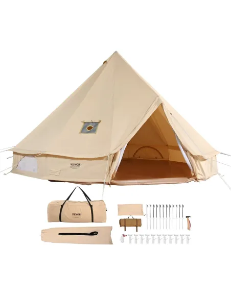 Namiot Turystyczny VEVOR 4x2,5 m 6 Osobowy Rodzinny Jurta Mongolska Pawilon