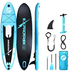 Deska SUP Pompowana Exprotrek Paddle Board Z Wiosłem Do Pływania 305 cm