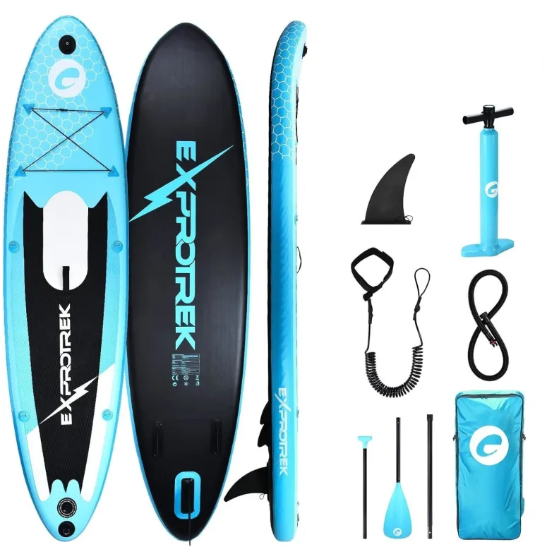 Deska SUP Pompowana Exprotrek Paddle Board Z Wiosłem Do Pływania 305 cm