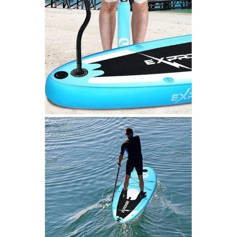 Deska SUP Pompowana Exprotrek Paddle Board Z Wiosłem Do Pływania 305 cm