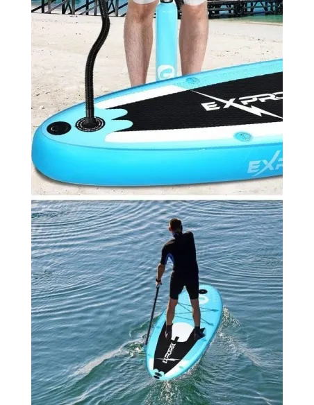 Deska SUP Pompowana Exprotrek Paddle Board Z Wiosłem Do Pływania 305 cm