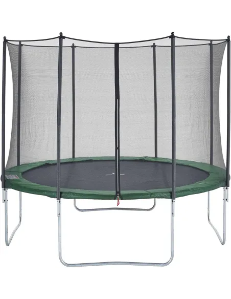 Trampolina Ogrodowa Dla Dzieci CZON SPORTS Bezpieczna Zielona 360cm Siatka