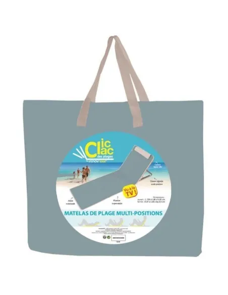 Leżak Plażowy INNOV'AXE Clic Clac Niebieski Składany Z Oparciem Leżanka