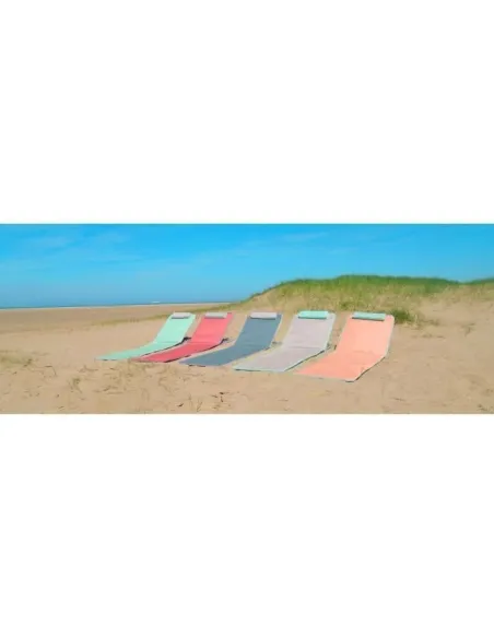 Leżak Plażowy INNOV'AXE Clic Clac Niebieski Składany Z Oparciem Leżanka