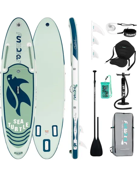 Zestaw Deska Surfingowa Dmuchana FunWater Sea Turtle 130kg + Torba Wiosło