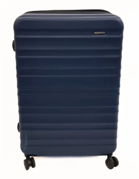 Duża Walizka Amazon Basics Turystyczna ABS Twarda 4 Kółka Granatowa 105 l