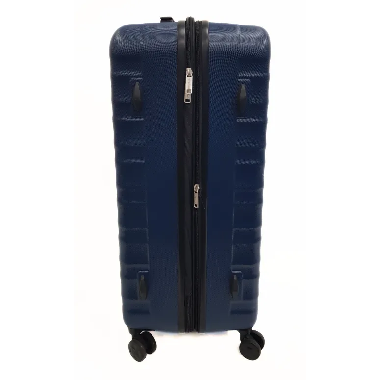Duża Walizka Amazon Basics Turystyczna ABS Twarda 4 Kółka Granatowa 105 l