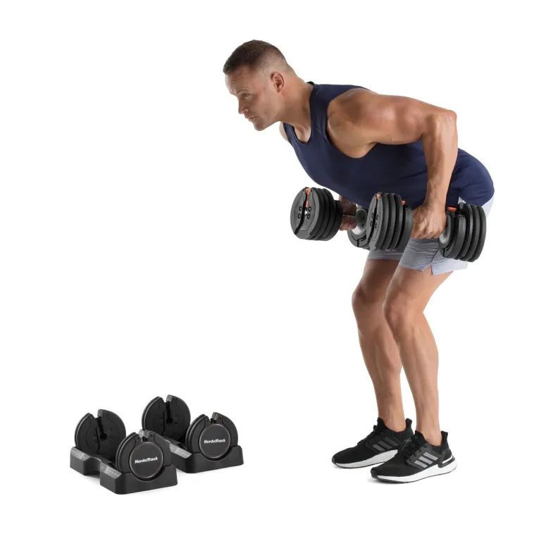 Hantle Regulowane 50kg NordicTrack Select-A-Weight Zestaw Do Ćwiczeń Sport