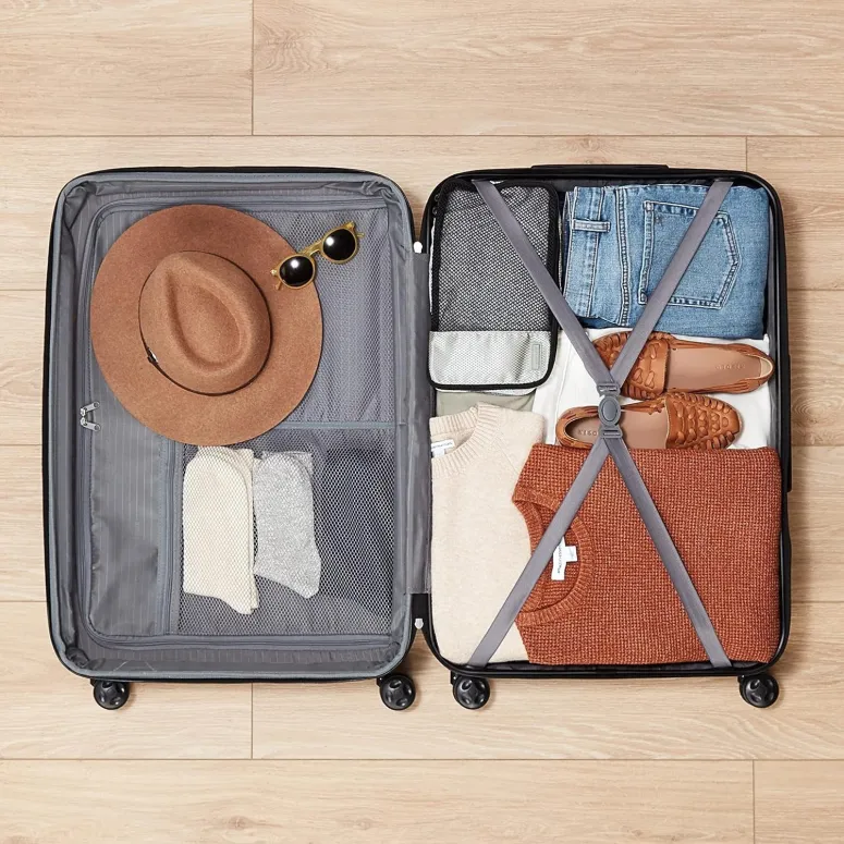 Walizka Podróżna Turystyczna Amazon Basics Kółka Duża Czarna 78 cm 105 L