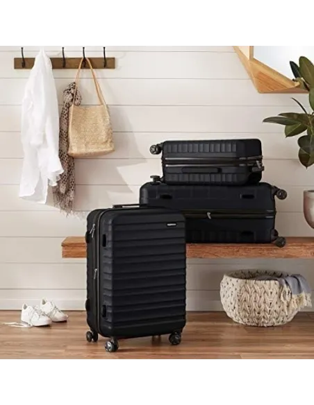 Walizka Podróżna Turystyczna Amazon Basics Kółka Duża Czarna 78 cm 105 L