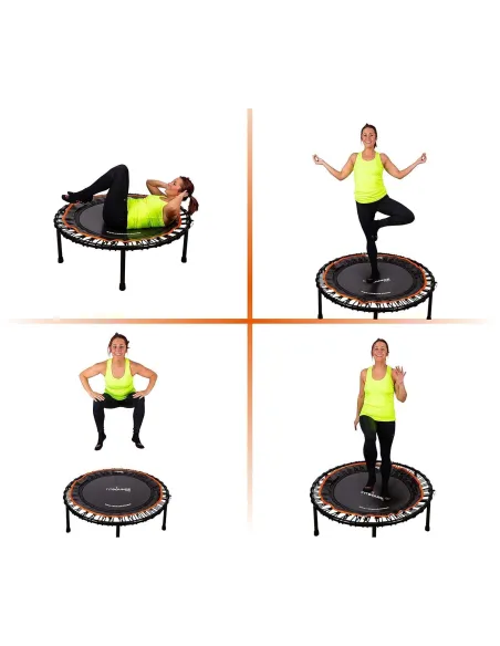 Trampolina Fitness FIT BOUNCE PRO XL Bungee Składana Sprężynowa 78cm 150 kg