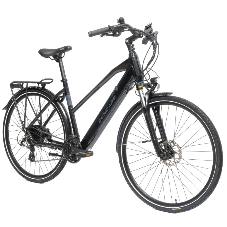 Elektryczny Rower Damski Trekking 28 Alu Światła Wspomaganie Bagaż Dzwonek