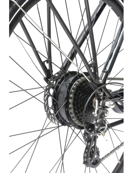 Elektryczny Rower Damski Trekking 28 Alu Światła Wspomaganie Bagaż Dzwonek