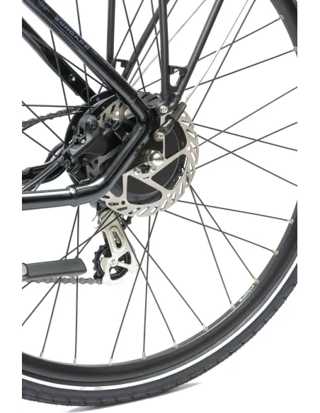 Elektryczny Rower Damski Trekking 28 Alu Światła Wspomaganie Bagaż Dzwonek