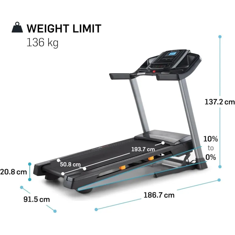 Bieżnia Elektryczna Domowa NordicTrack T6.5 S Fitness 16 km/h 136kg Ekran