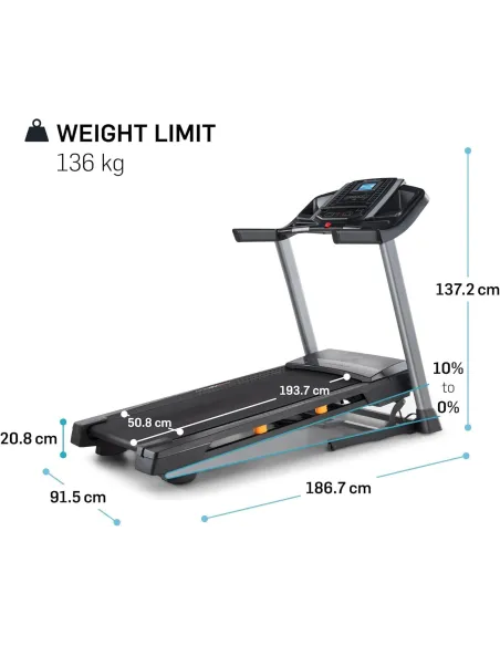 Bieżnia Elektryczna Domowa NordicTrack T6.5 S Fitness 16 km/h 136kg Ekran